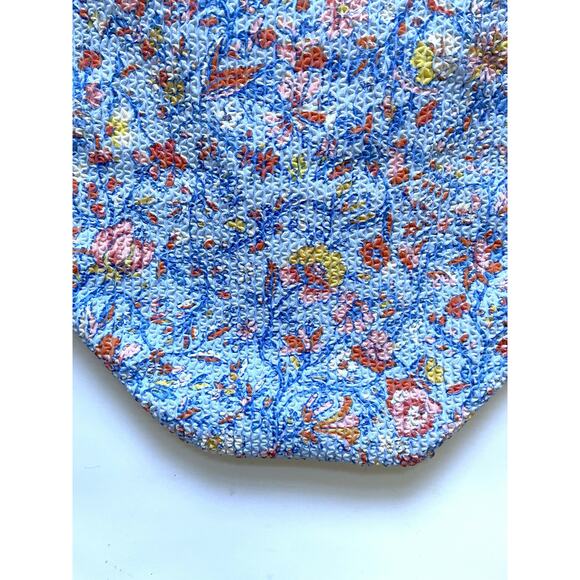 J. Crew Floral Full Coverage Bathing Suit Bottom Blue White Size 2X Plus NEW - Picture 6 of 8